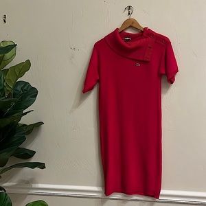 Lacoste fuchsia pink 100% wool dress